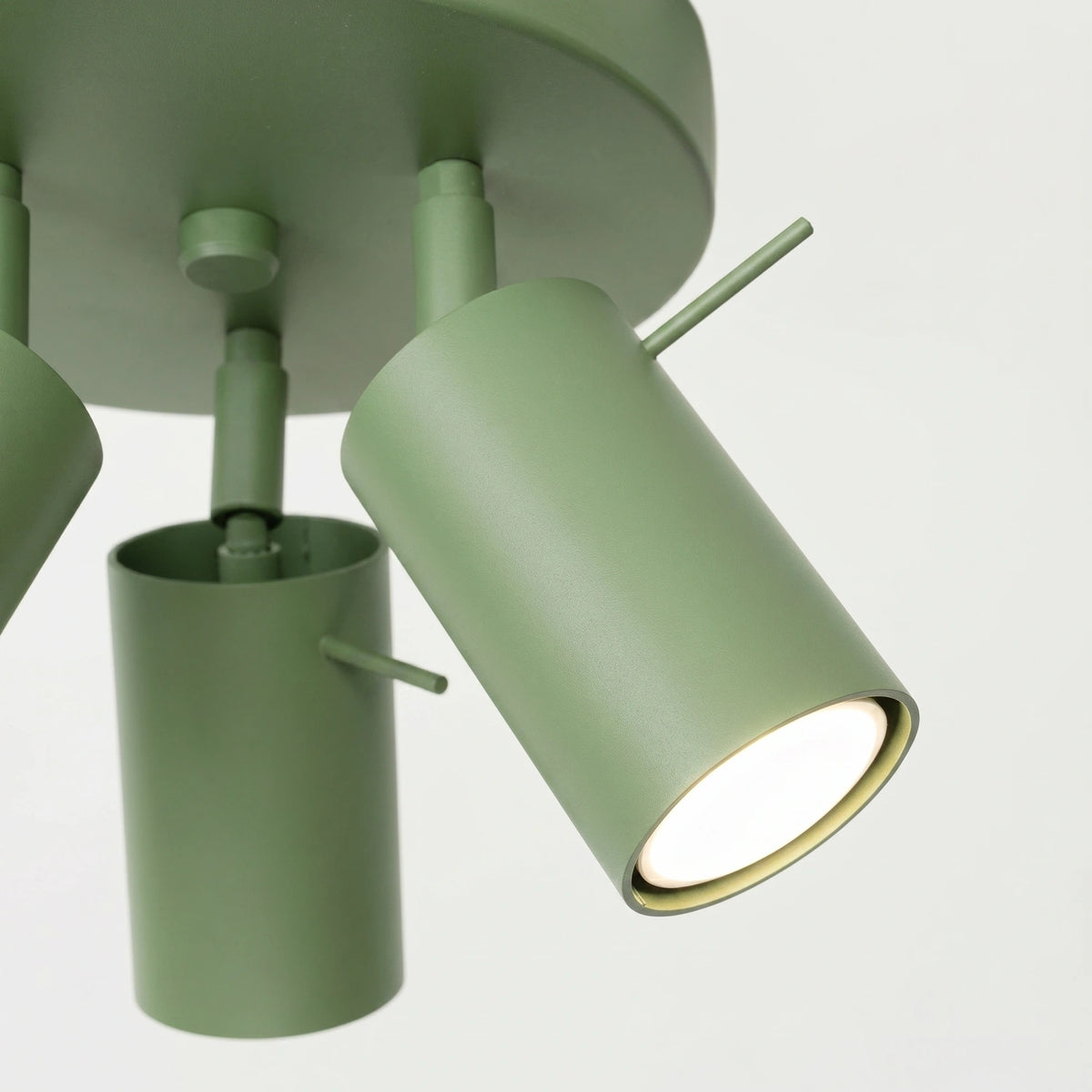 
Runde Design Deckenlampe „Ring“ 3-flammig - Salbeigrün