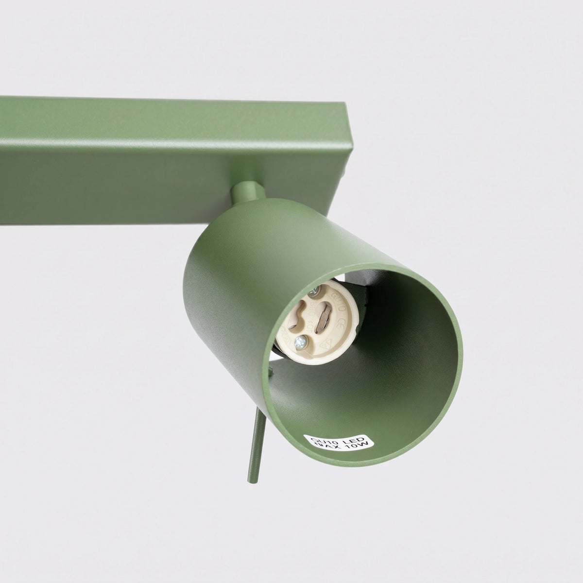 
Design Deckenlampe „Ring“ 4-flammig (linear) - Salbeigrün