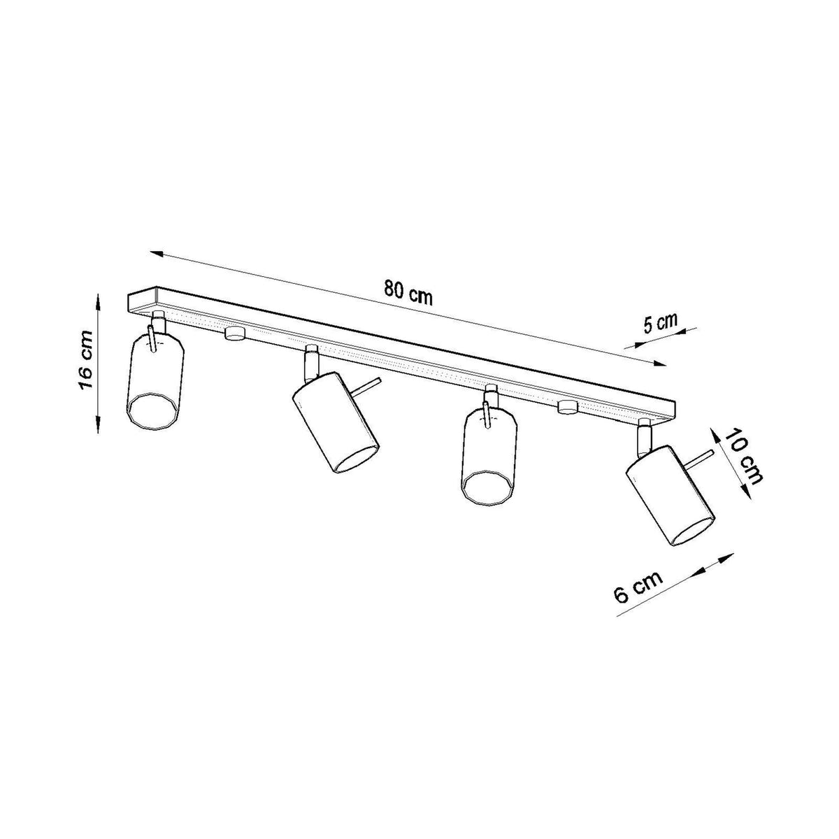 
Design Deckenlampe „Ring“ 4-flammig (linear) - Salbeigrün