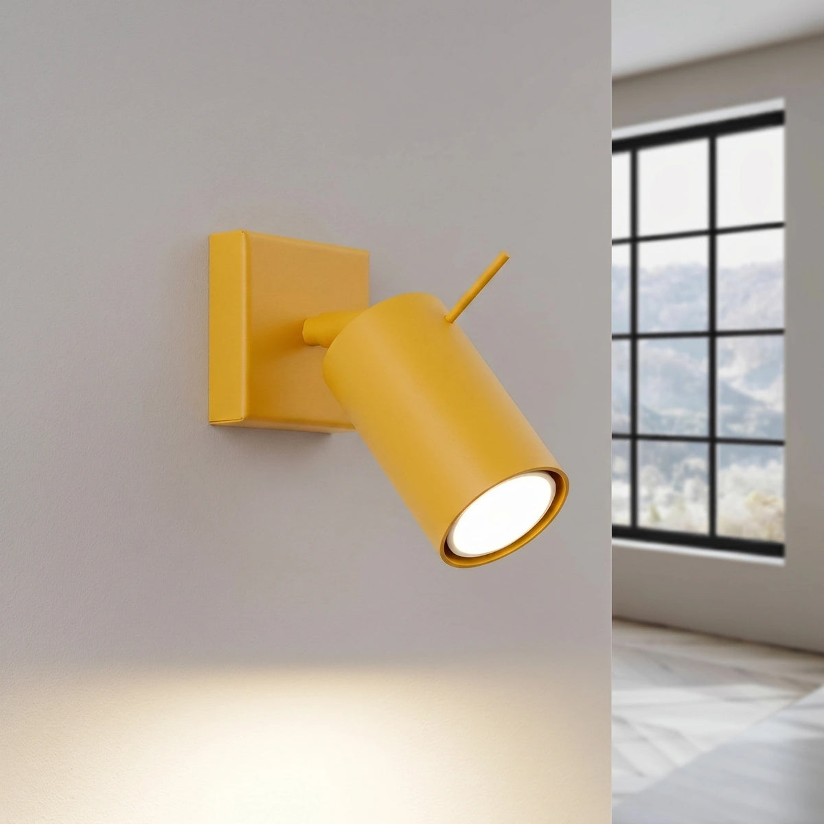 
Lampada da parete di design «Ring» - Giallo