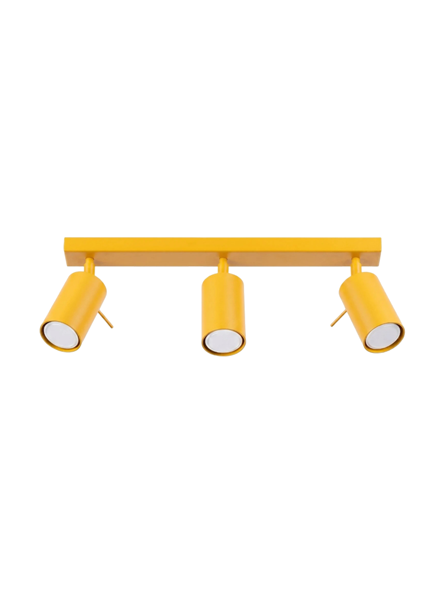 
Design Deckenlampe „Ring“ 3-flammig - Gelb
