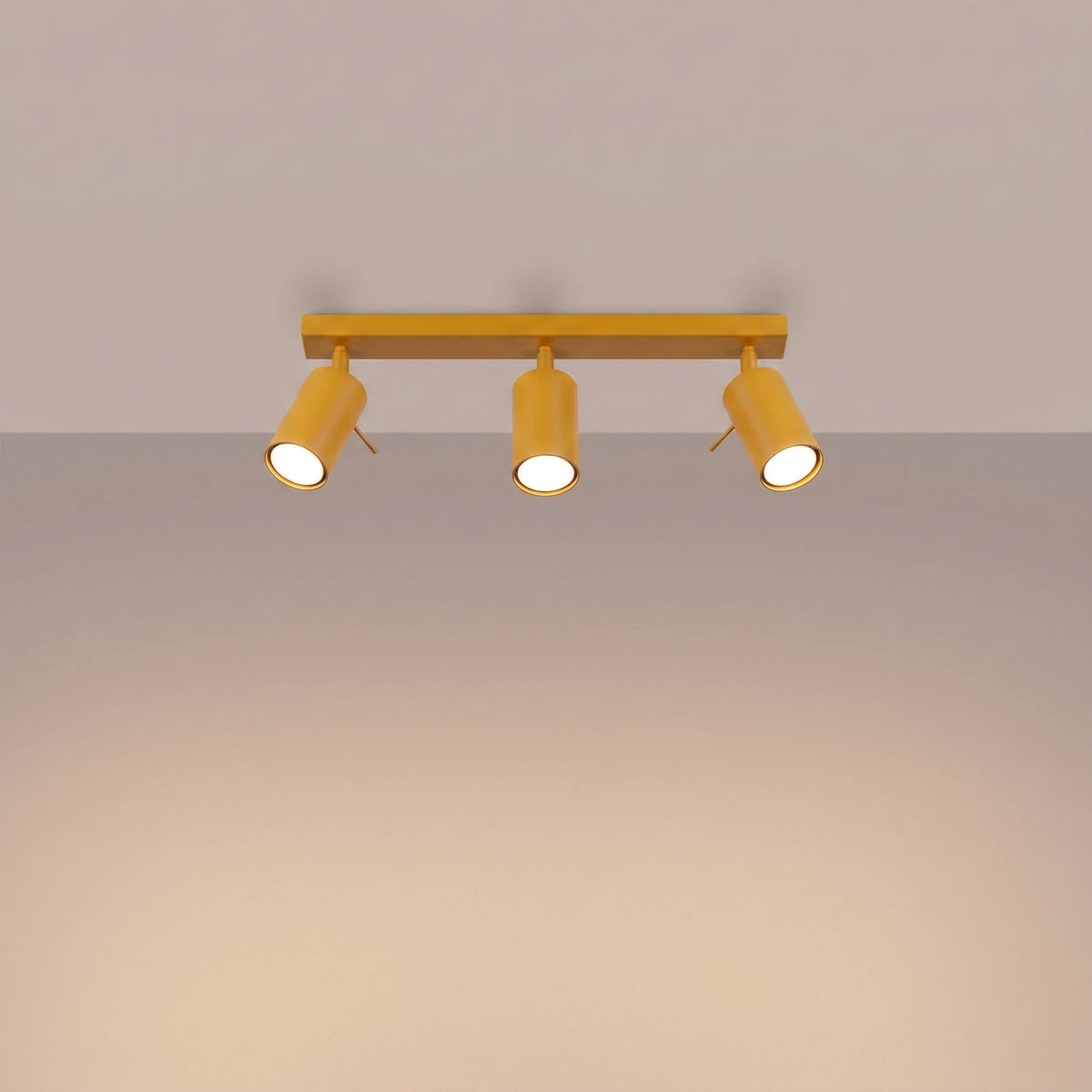 
Lampada da soffitto di design «Ring» a 3 luci - Giallo