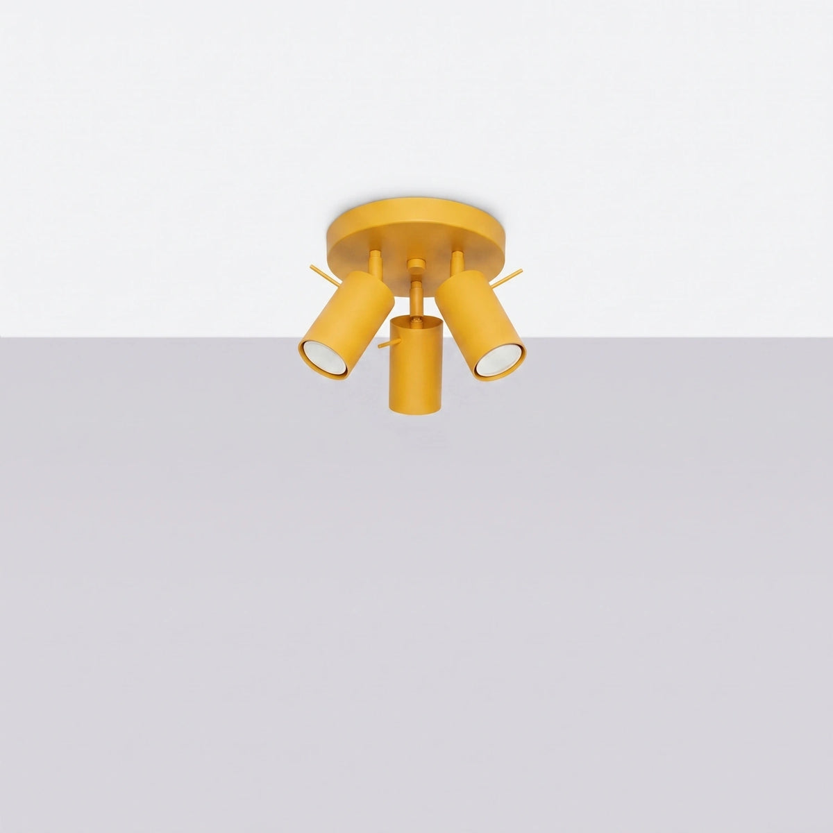 
Runde Design Deckenlampe „Ring“ 3-flammig - Gelb