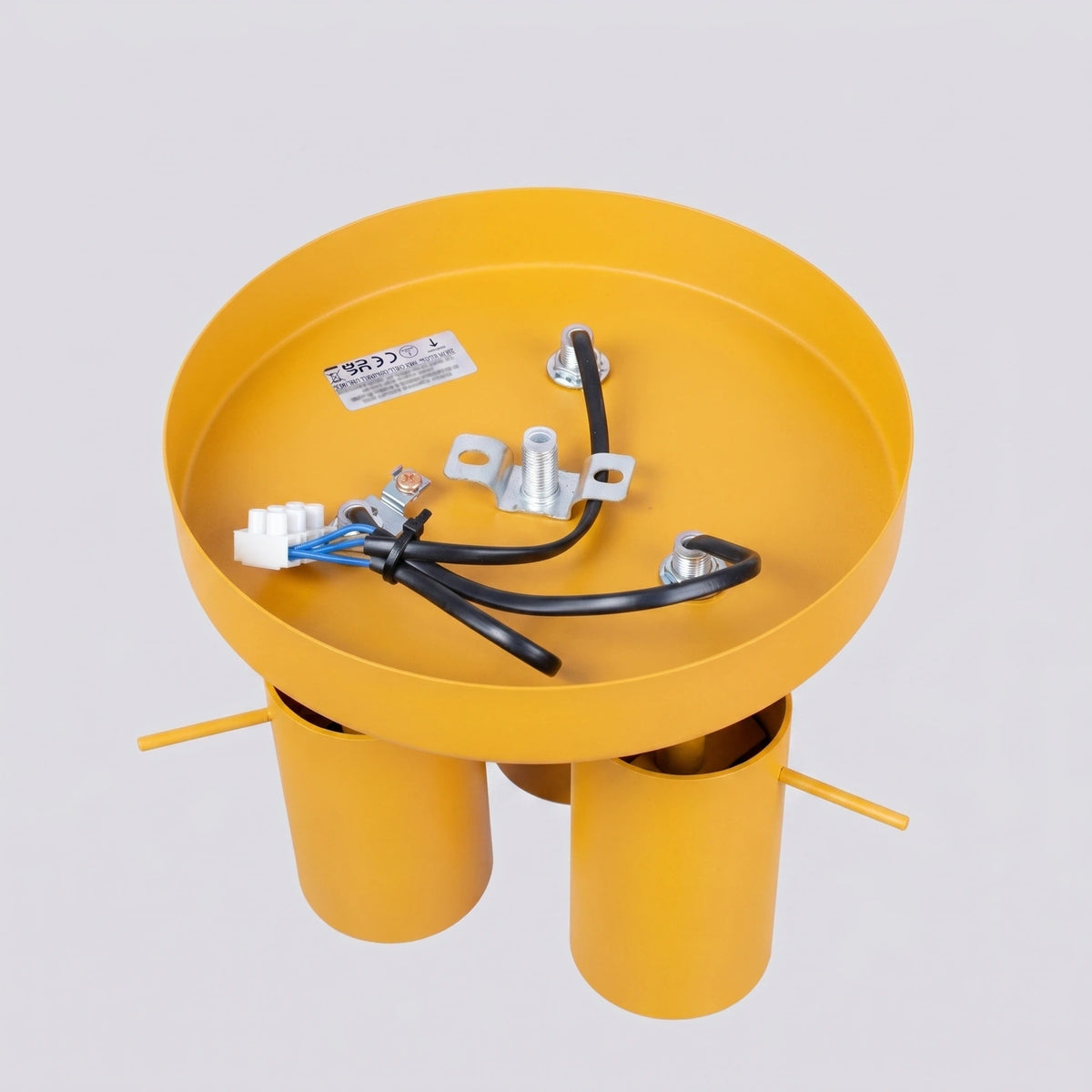
Runde Design Deckenlampe „Ring“ 3-flammig - Gelb