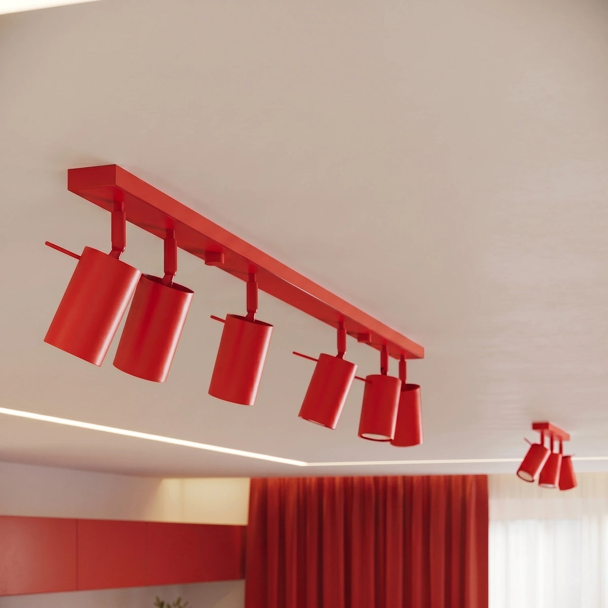 
Lampada da parete di design «Ring» - Rosso