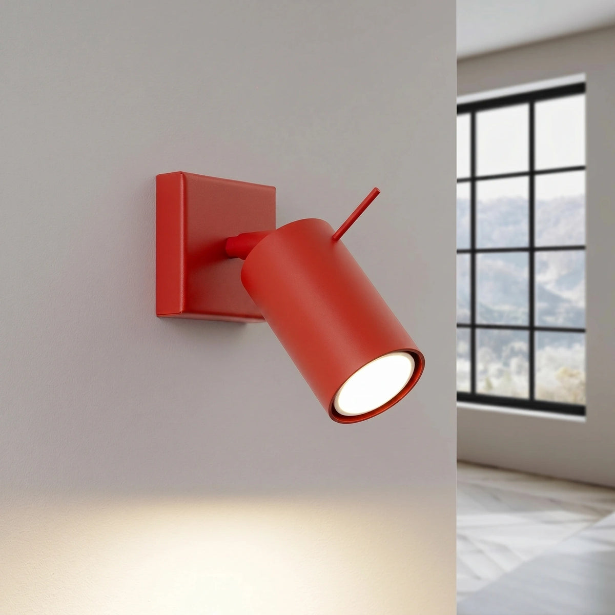 
Lampada da parete di design «Ring» - Rosso