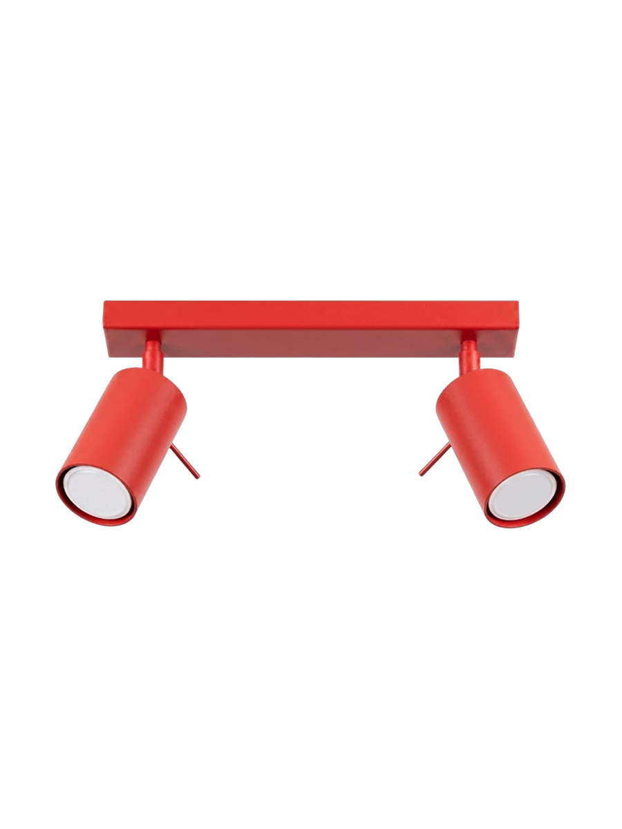 
Design Deckenlampe „Ring“ 2-flammig - Rot