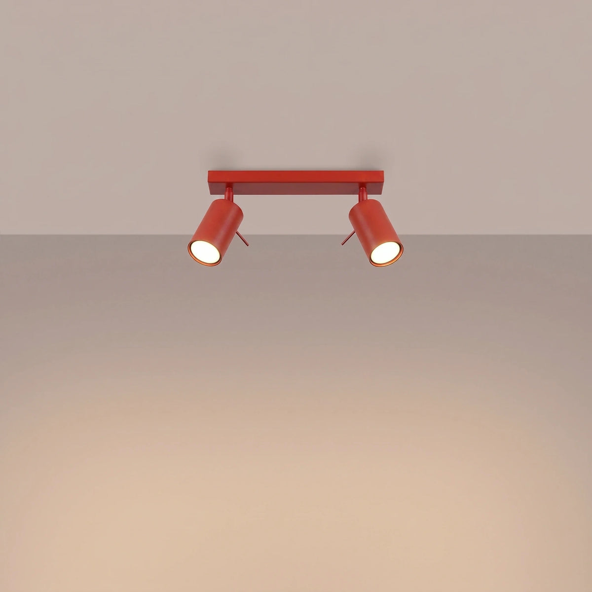 
Design Deckenlampe „Ring“ 2-flammig - Rot