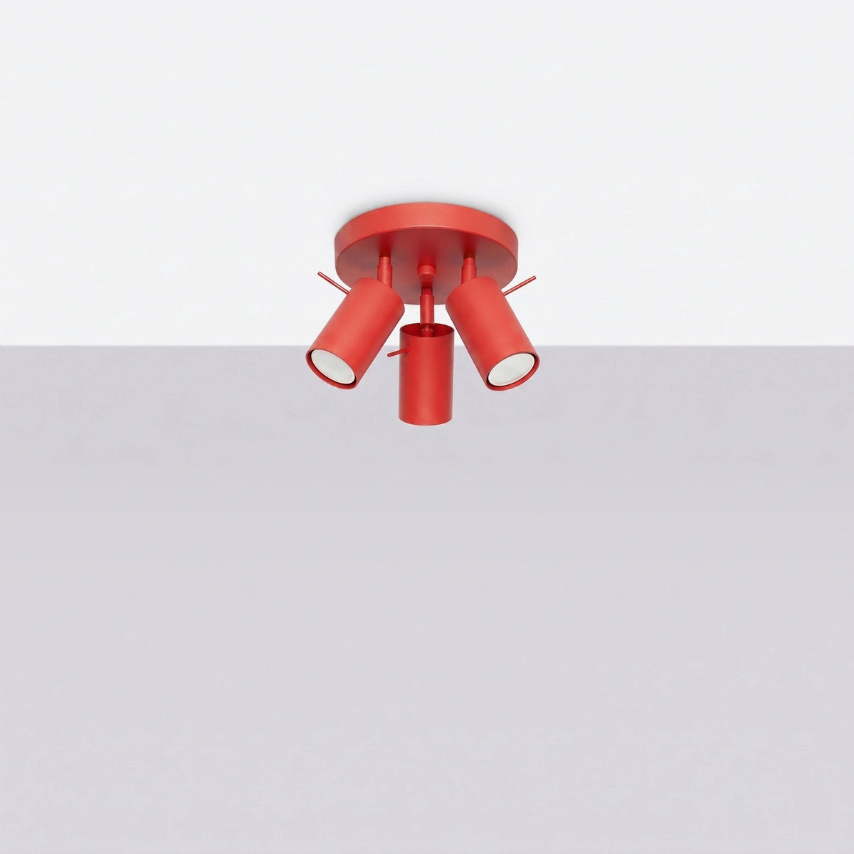 
Lampada da soffitto rotonda di design «Ring» a 3 luci - Rosso