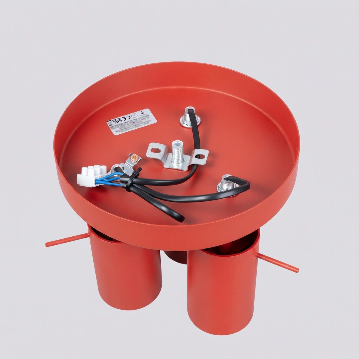 
Lampada da soffitto rotonda di design «Ring» a 3 luci - Rosso