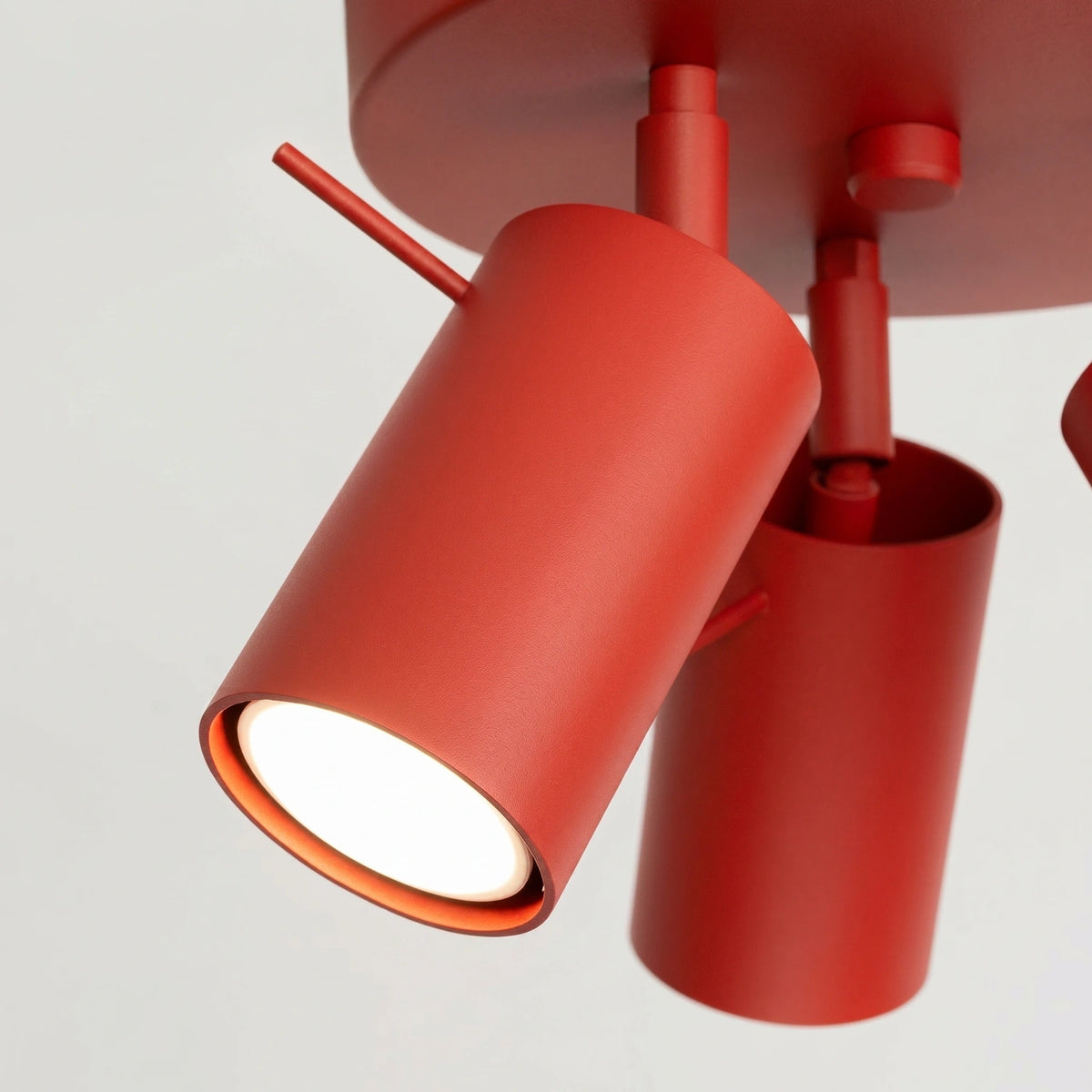 
Lampada da soffitto rotonda di design «Ring» a 3 luci - Rosso