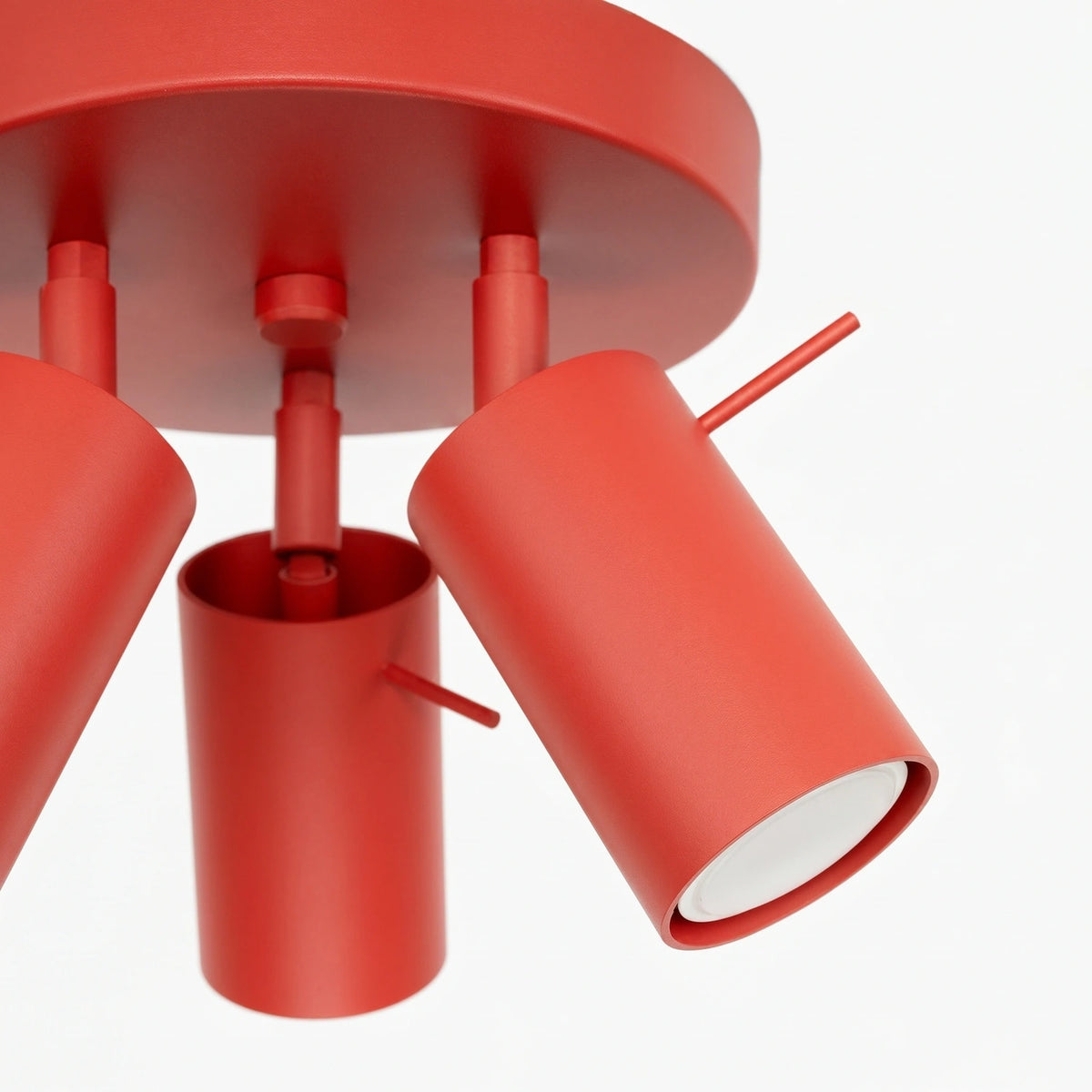 
Lampada da soffitto rotonda di design «Ring» a 3 luci - Rosso