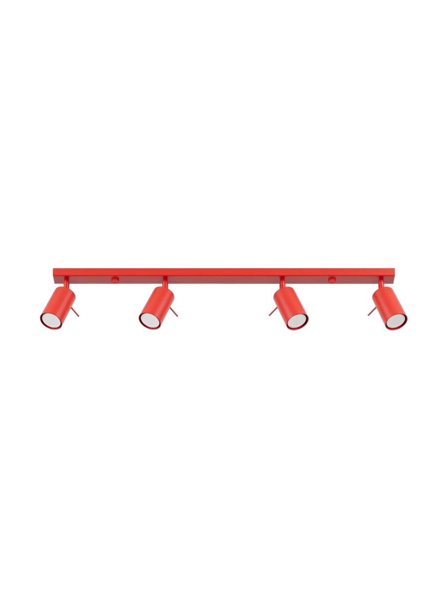 
Design Deckenlampe „Ring“ 4-flammig (linear) - Salbeigrün