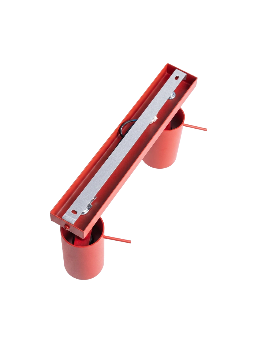 
Design Deckenlampe „Ring“ 4-flammig (linear) - Rot