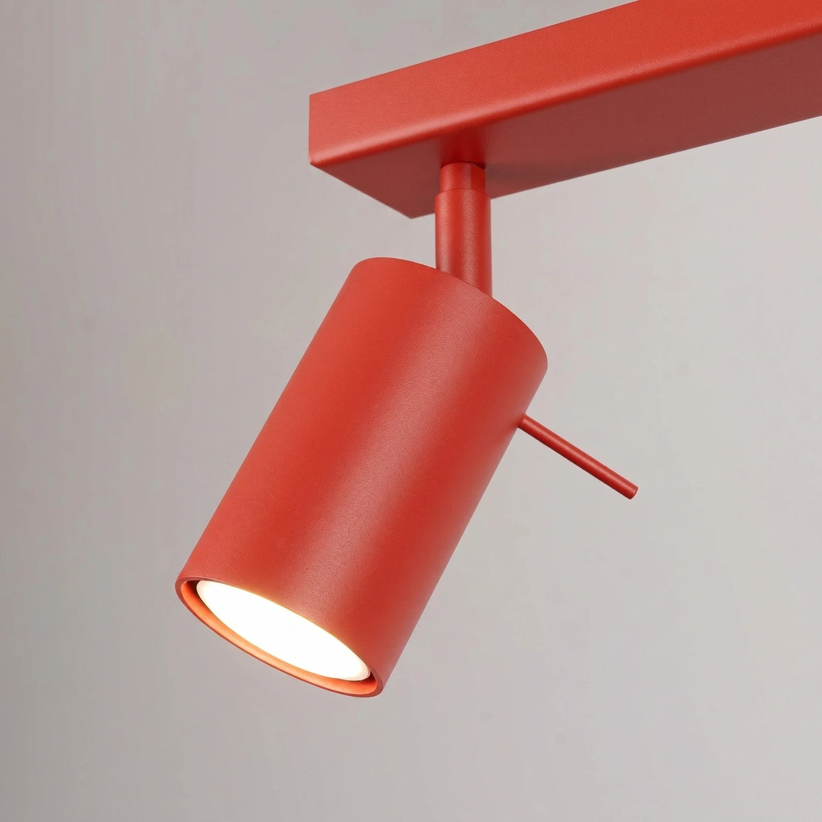 
Design Deckenlampe „Ring“ 4-flammig (linear) - Rot