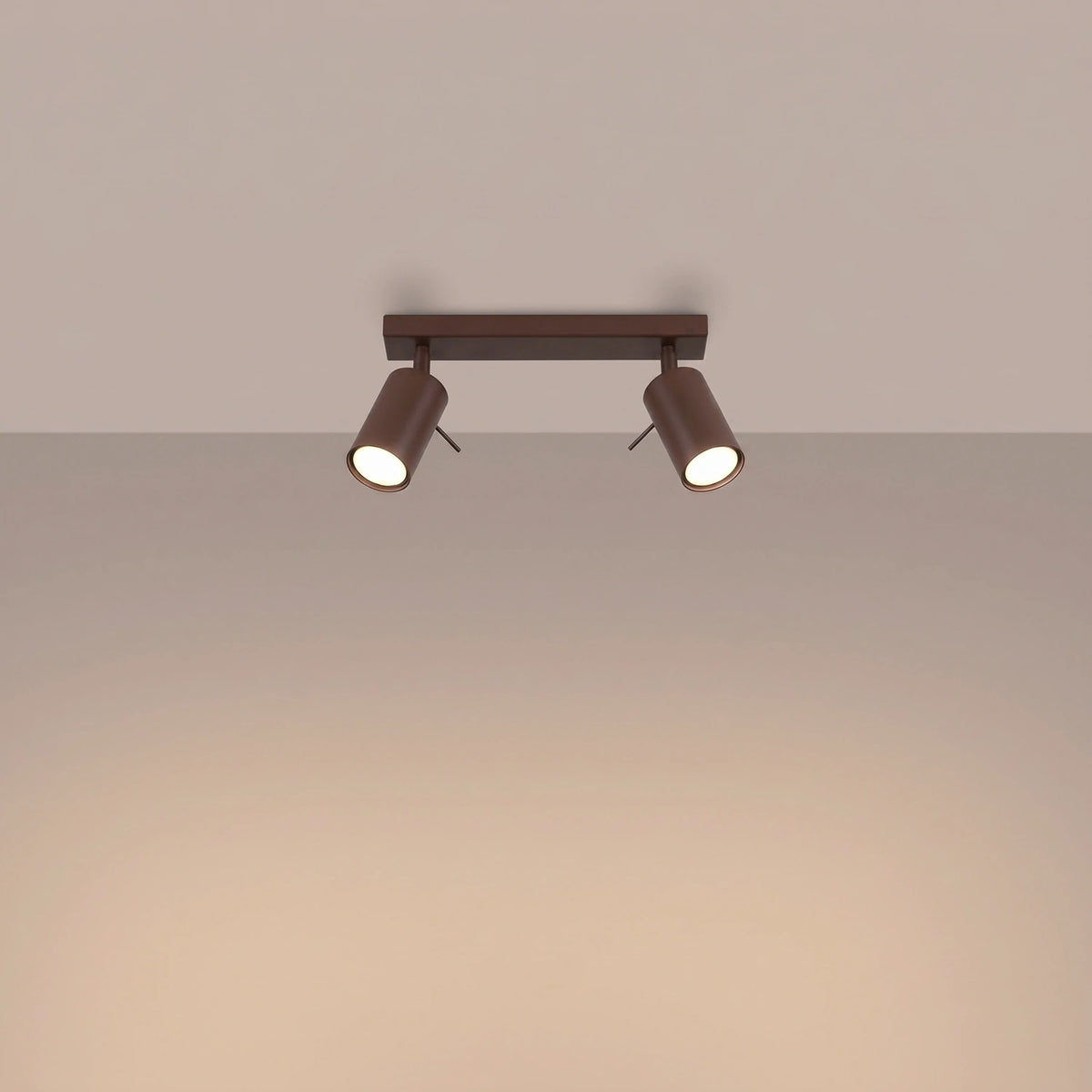 
Design Deckenlampe „Ring“ 2-flammig - Braun