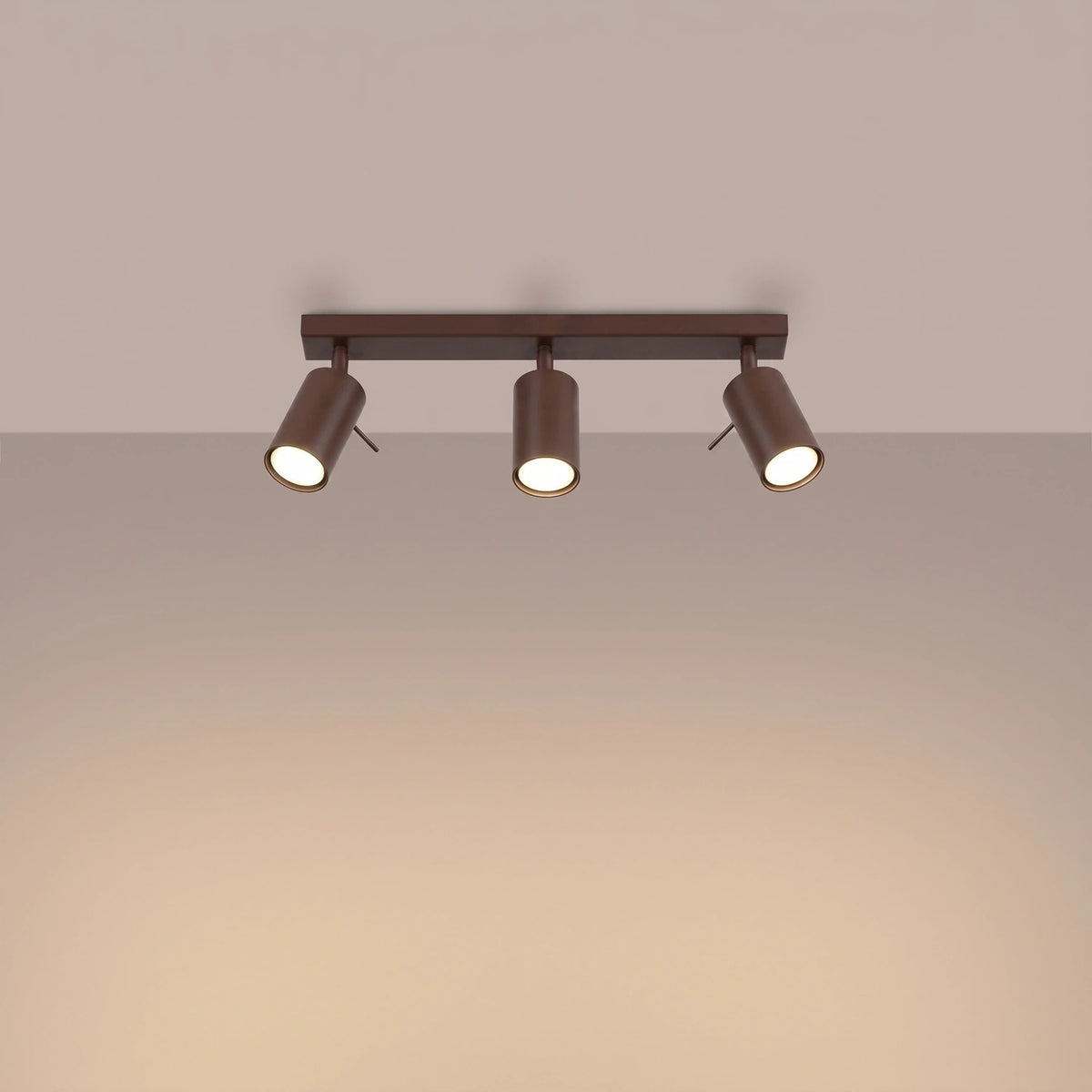 
Lampada da soffitto di design «Ring» a 3 luci - Braun