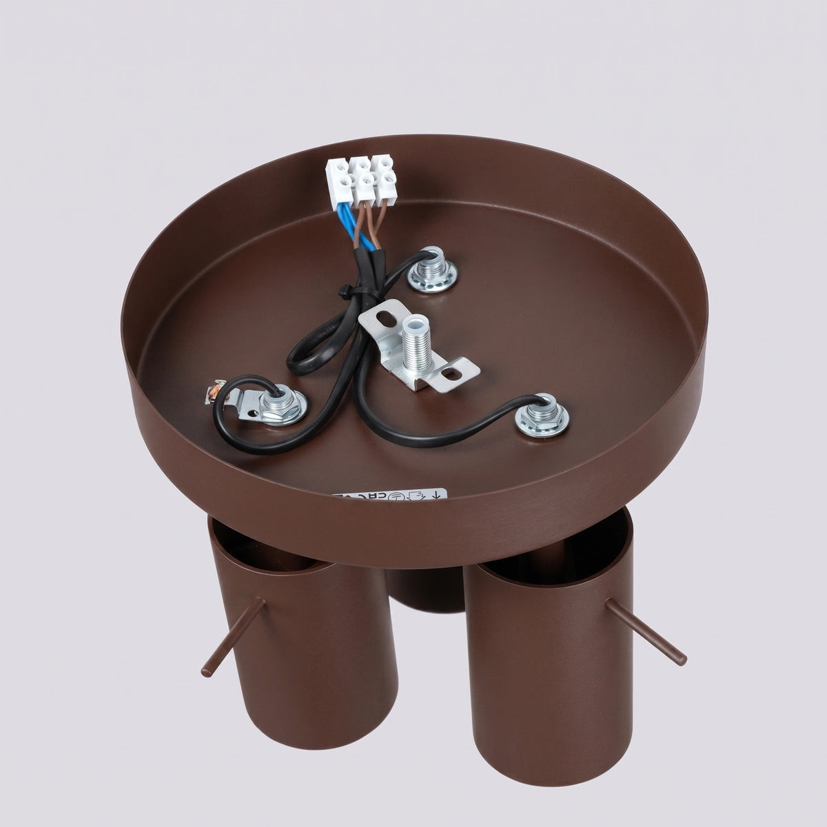 
Lampada da soffitto rotonda di design «Ring» a 3 luci - Braun