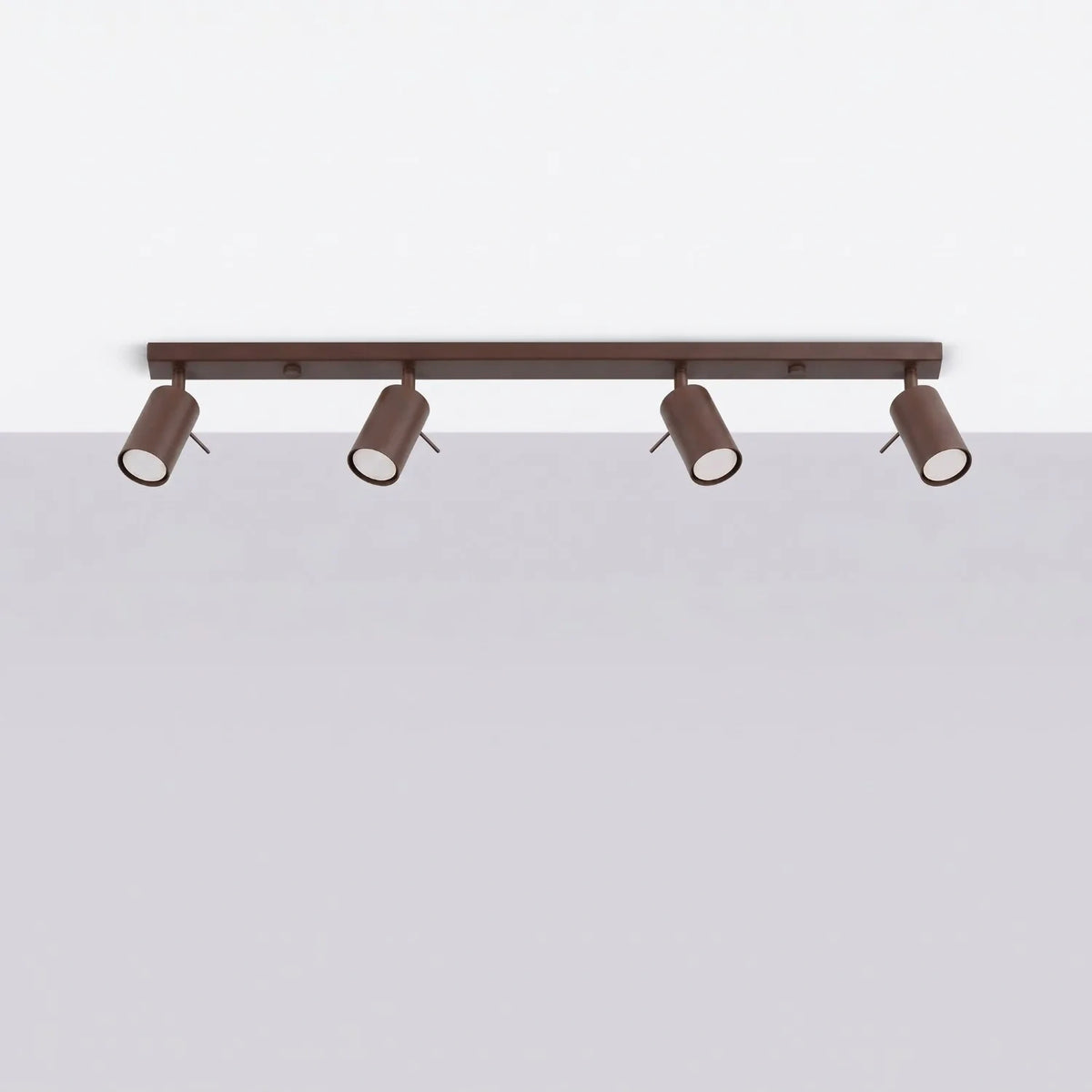 
Design Deckenlampe „Ring“ 4-flammig (linear) - Braun
