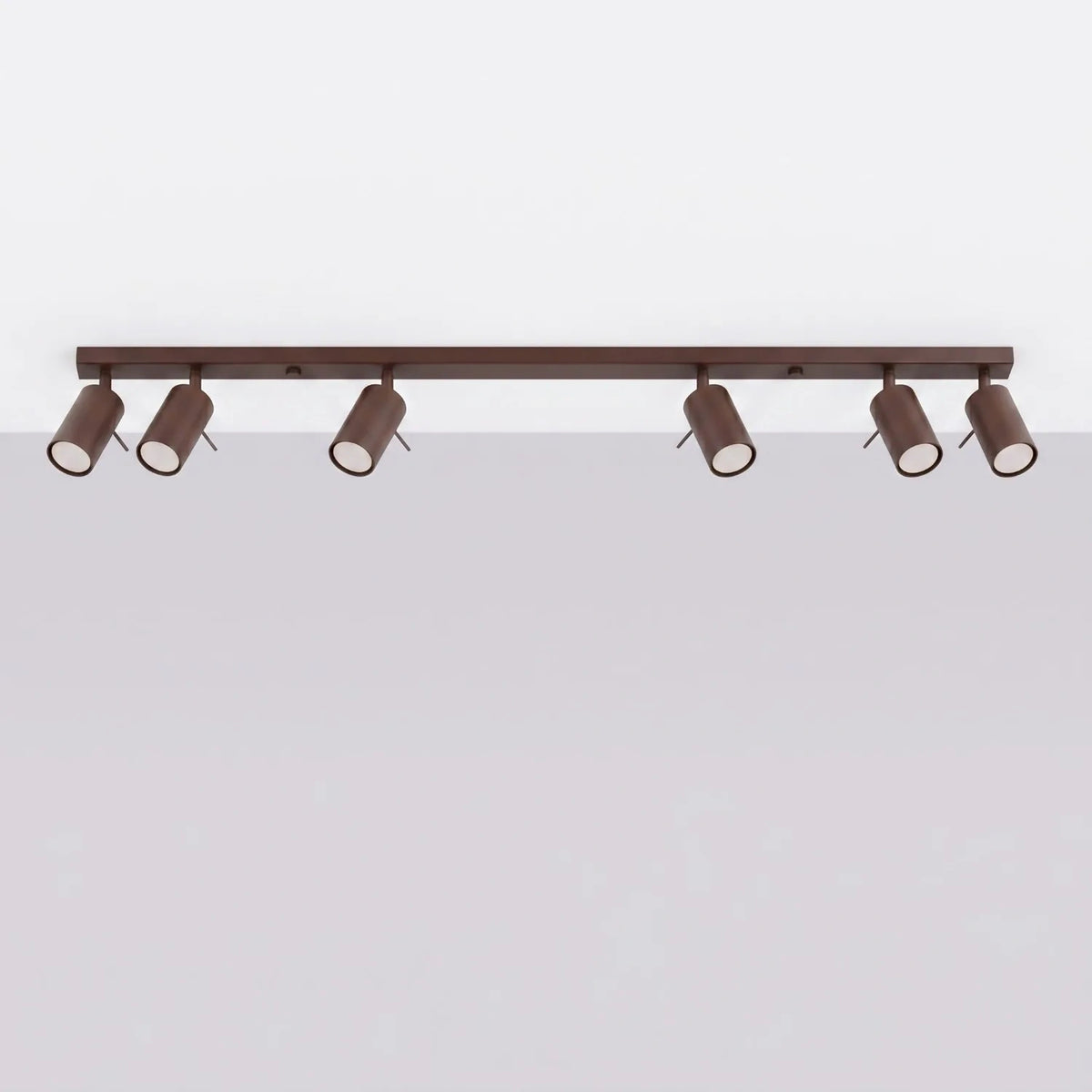 
Lampada da soffitto di design «Ring» a 6 luci (lineare) - Braun
