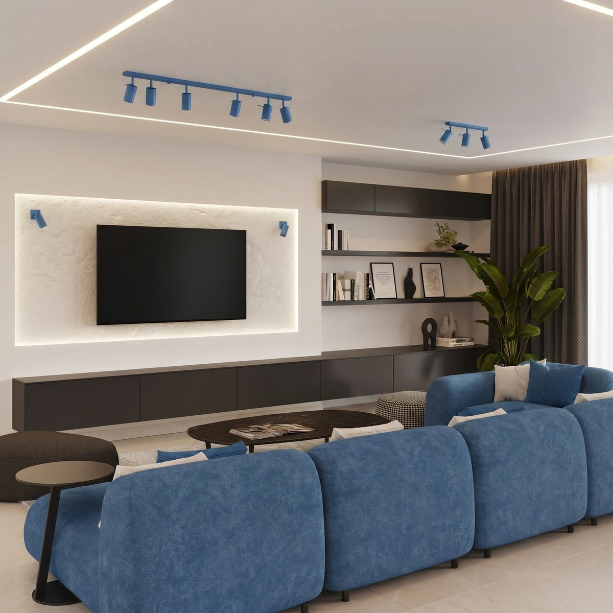 
Lampada da parete di design «Ring» - Azzurro chiaro
