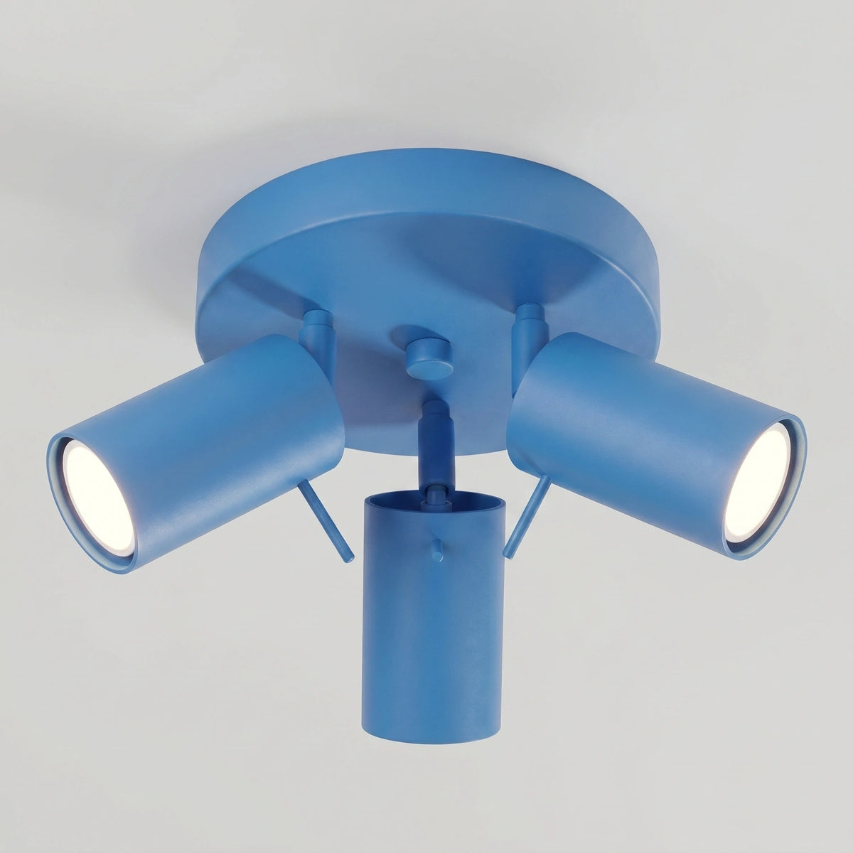 
Lampada da soffitto rotonda di design «Ring» a 3 luci - Azzurro chiaro