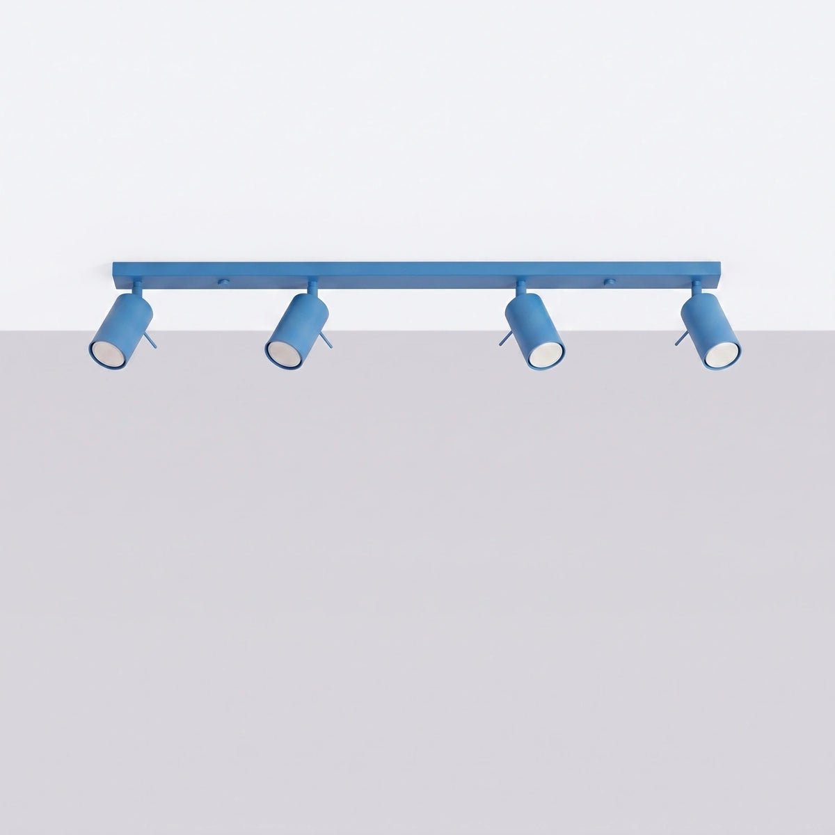 
Design Deckenlampe „Ring“ 4-flammig (linear) - Hellblau