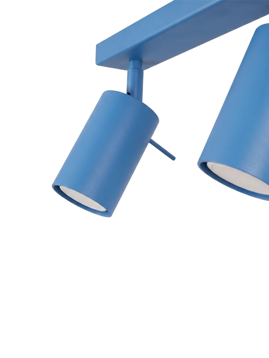 
Design Deckenlampe „Ring“ 4-flammig (linear) - Hellblau