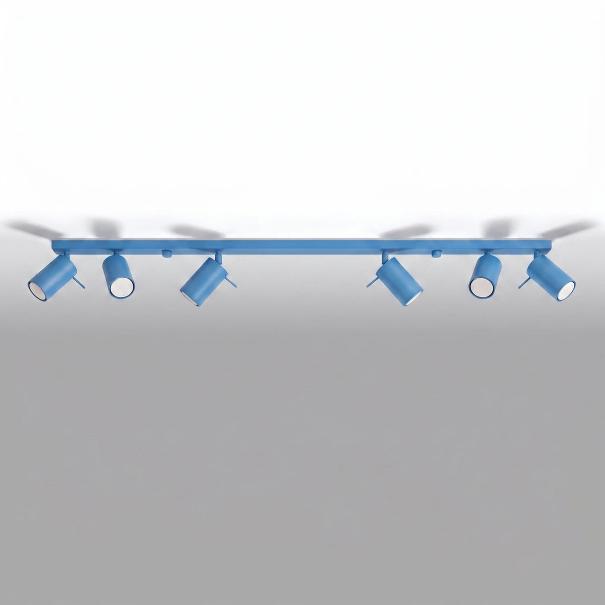 
Lampada da soffitto di design «Ring» a 6 luci (lineare) - Azzurro chiaro