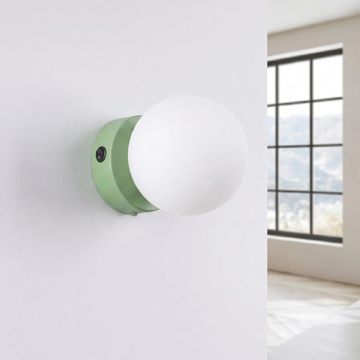 
"Yoli" Designer Wall Lamp - Sage green