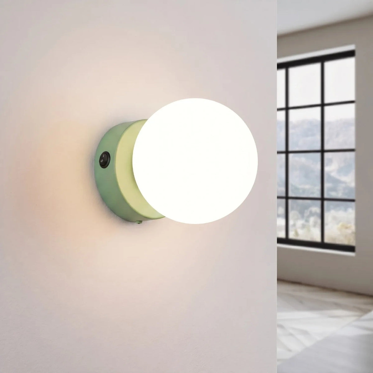 
"Yoli" Designer Wall Lamp - Sage green