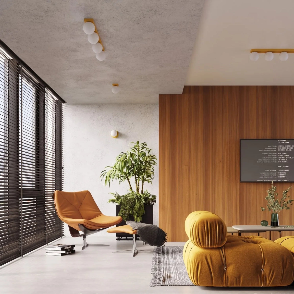 
Lampada da parete di design «Yoli» - Giallo