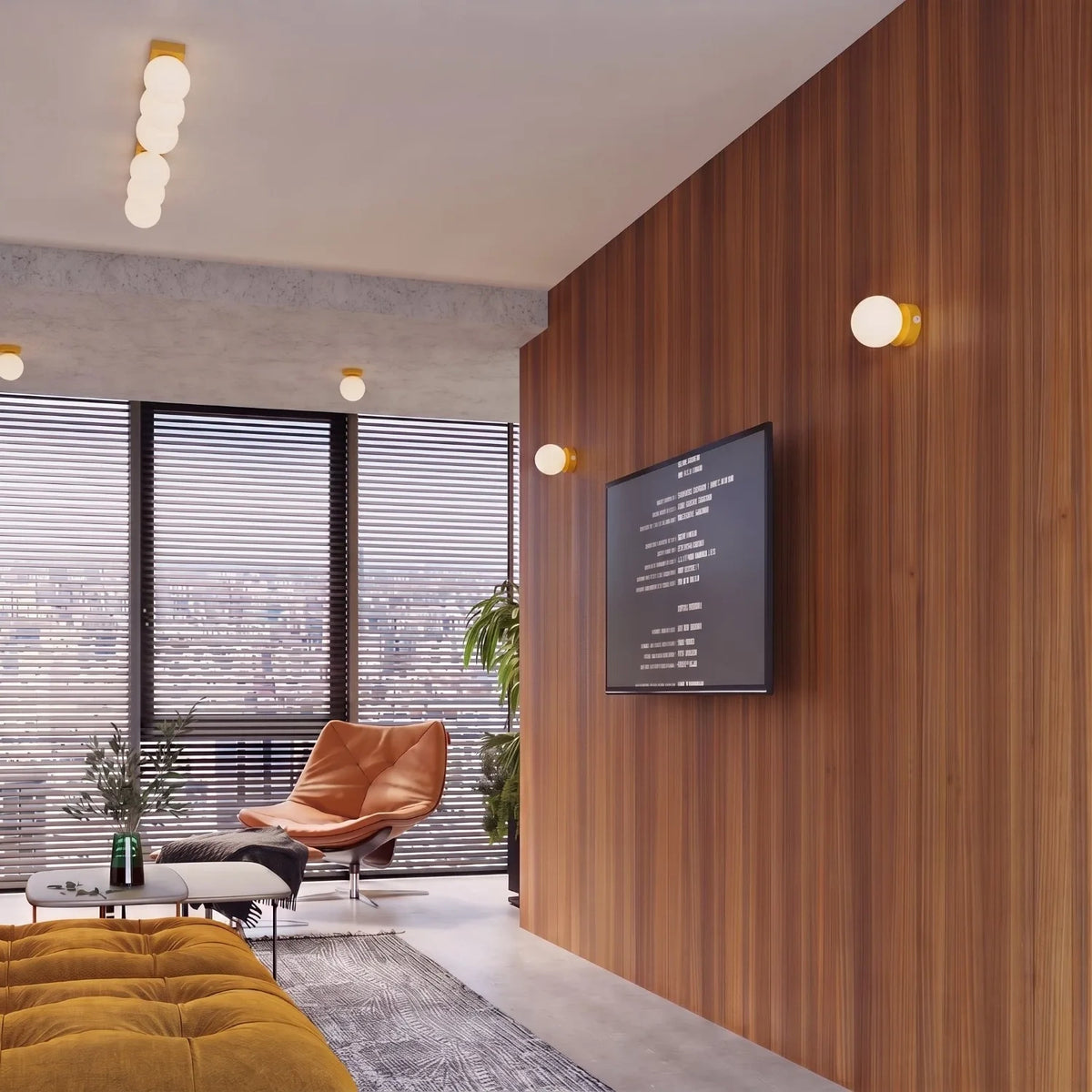 
Lampada da parete di design «Yoli» - Giallo