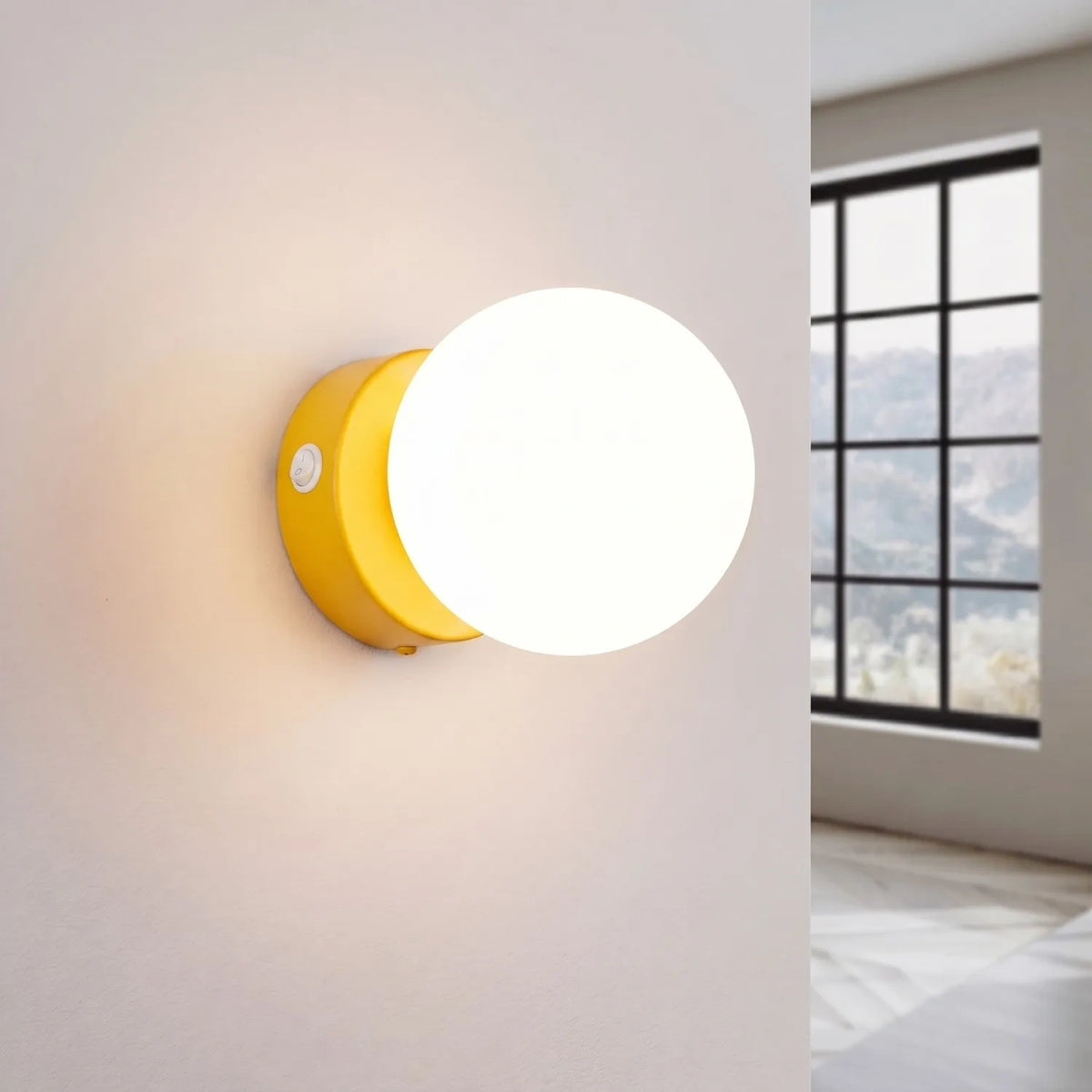 
Lampada da parete di design «Yoli» - Giallo