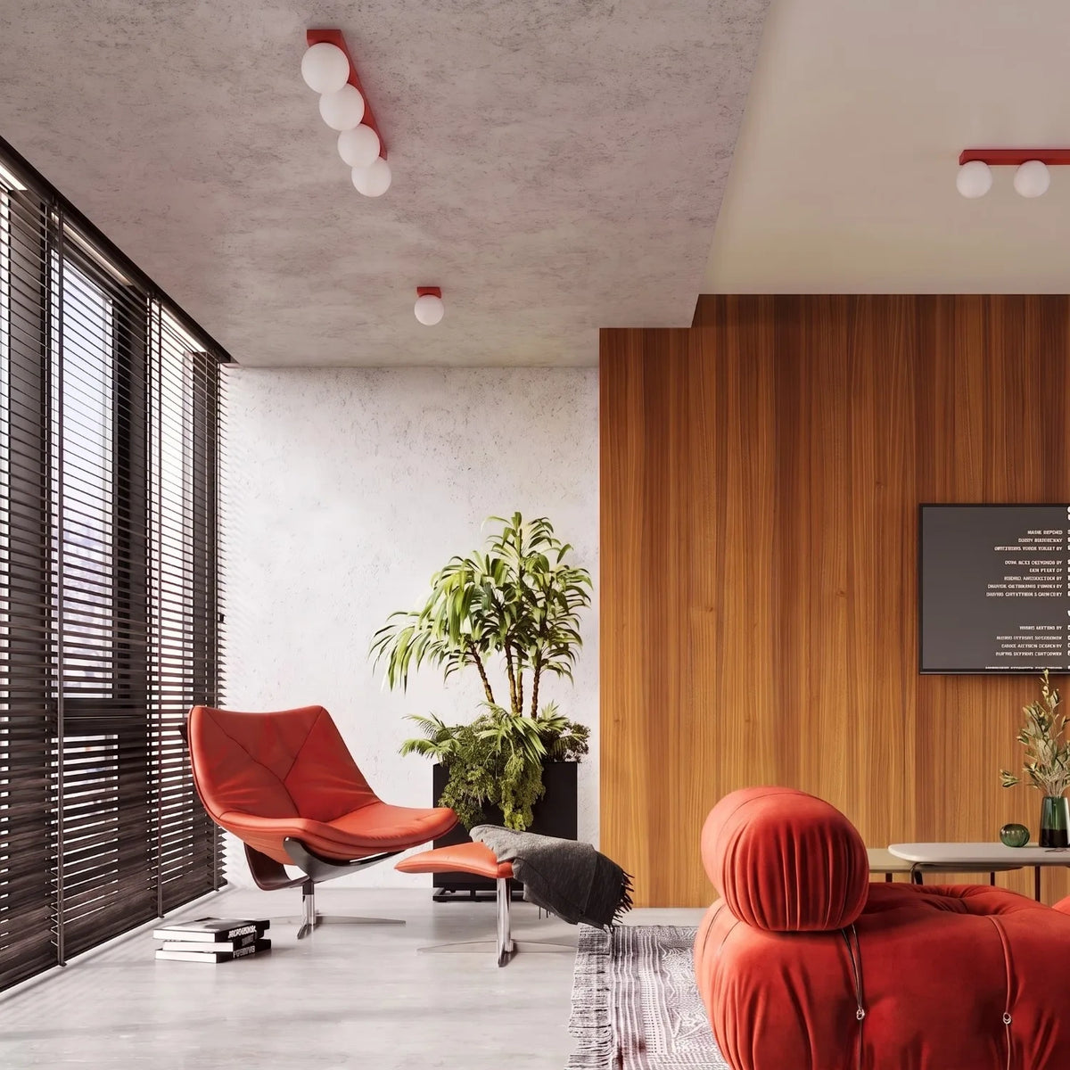 
Lampada da parete di design «Yoli» - Rosso