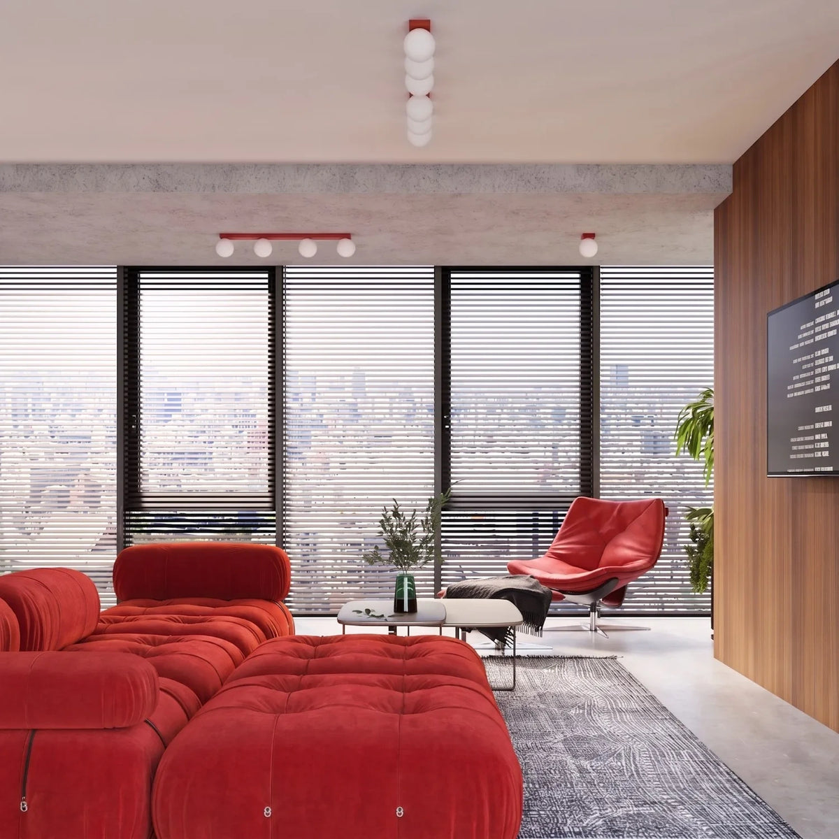 
Lampada da parete di design «Yoli» - Rosso