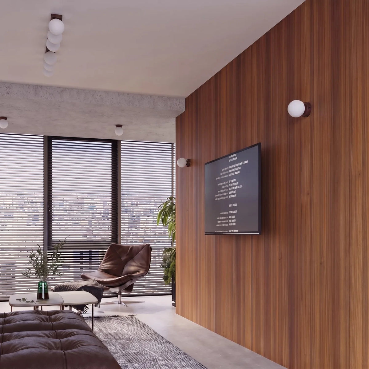 
Lampada da parete di design «Yoli» - Braun