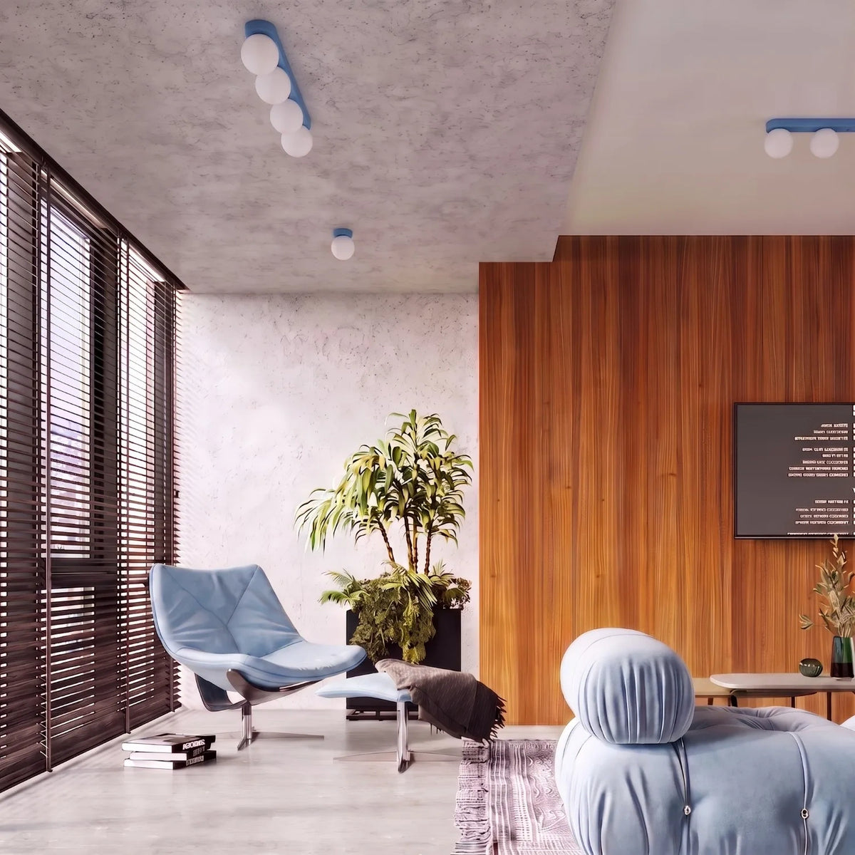 
Lampada da parete di design «Yoli» - Azzurro chiaro