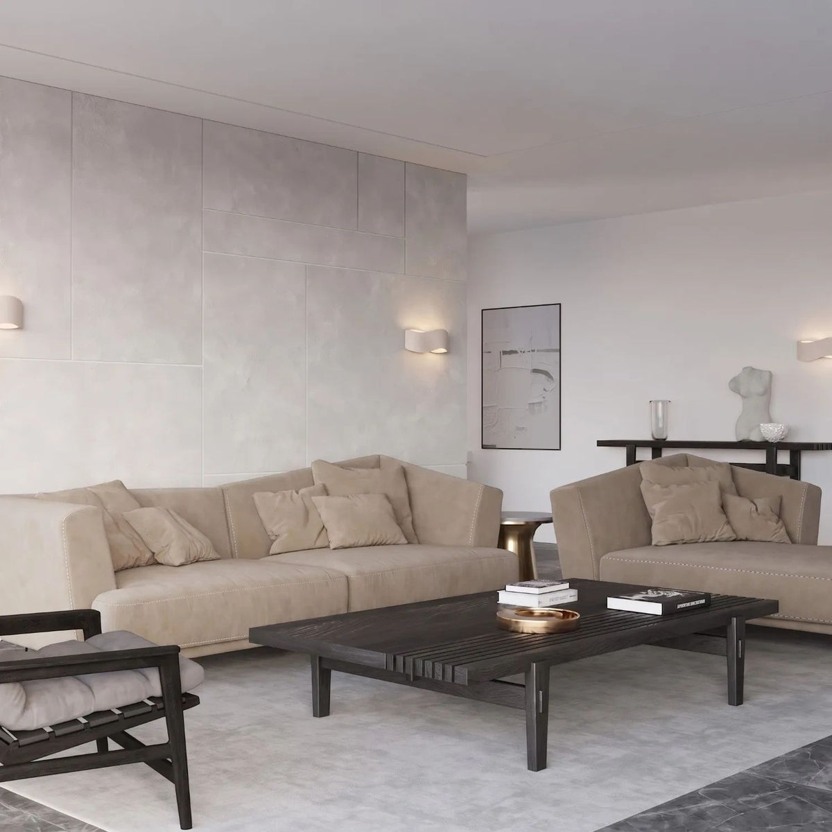 
Design Wandlampe „Tila“ 30 - Beige