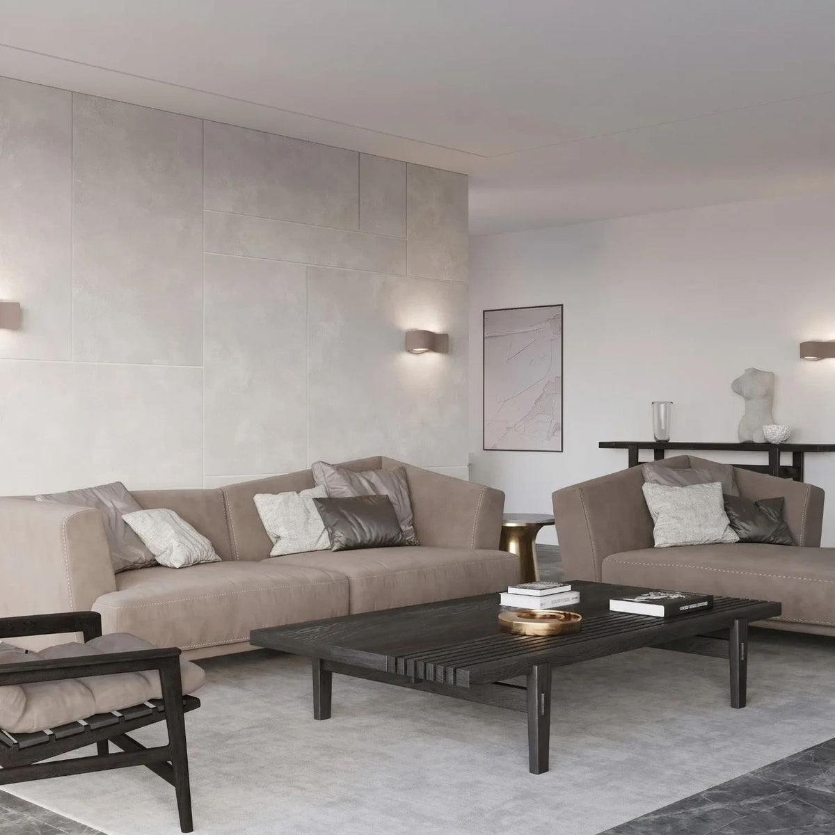 
Design Wandlampe „Tila“ 30 - Taupe