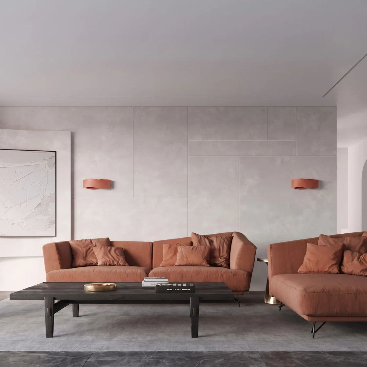 
Design Wandlampe „Tila“ 30 - Ockerrot