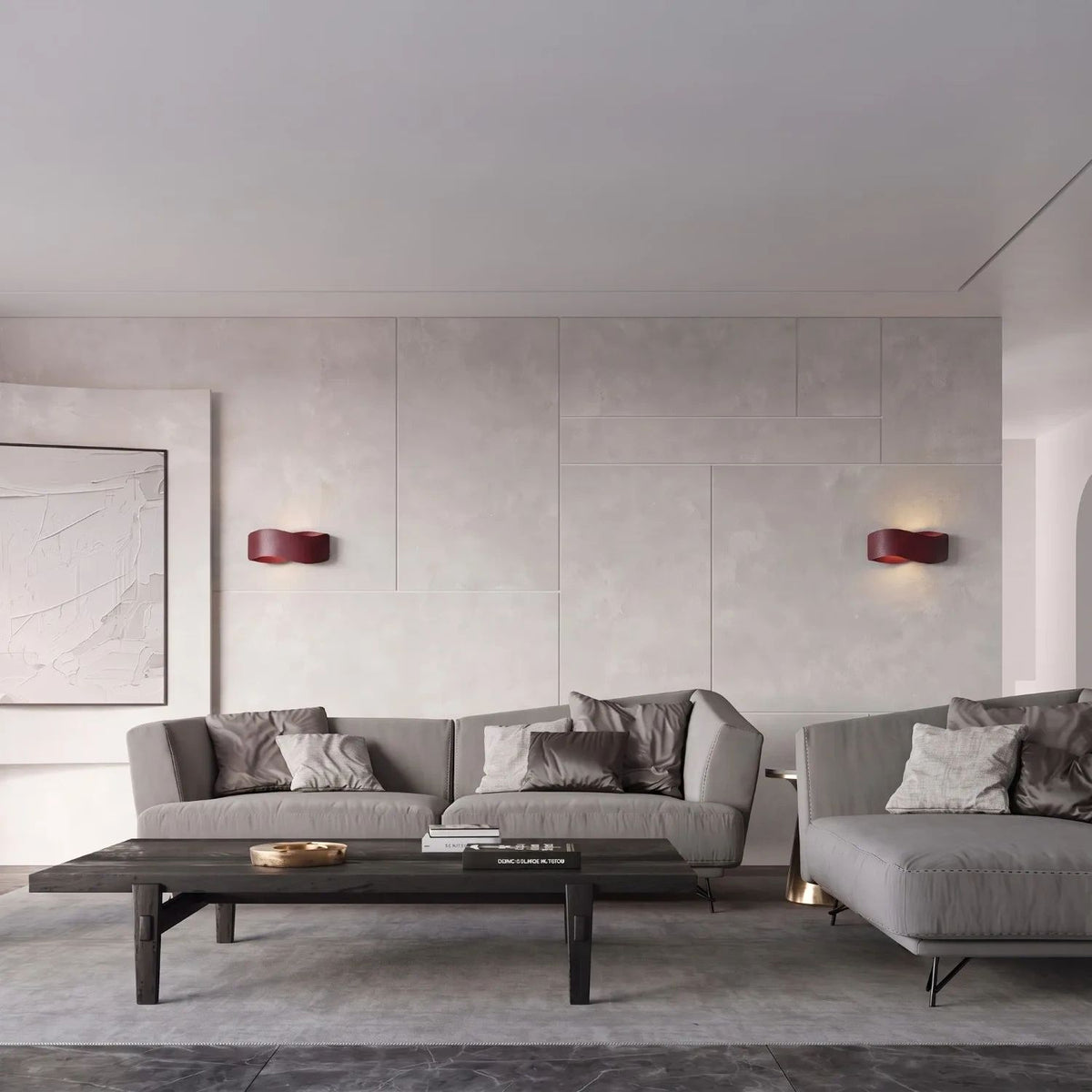 
Design Wandlampe „Tila“ 30 - Burgundrot