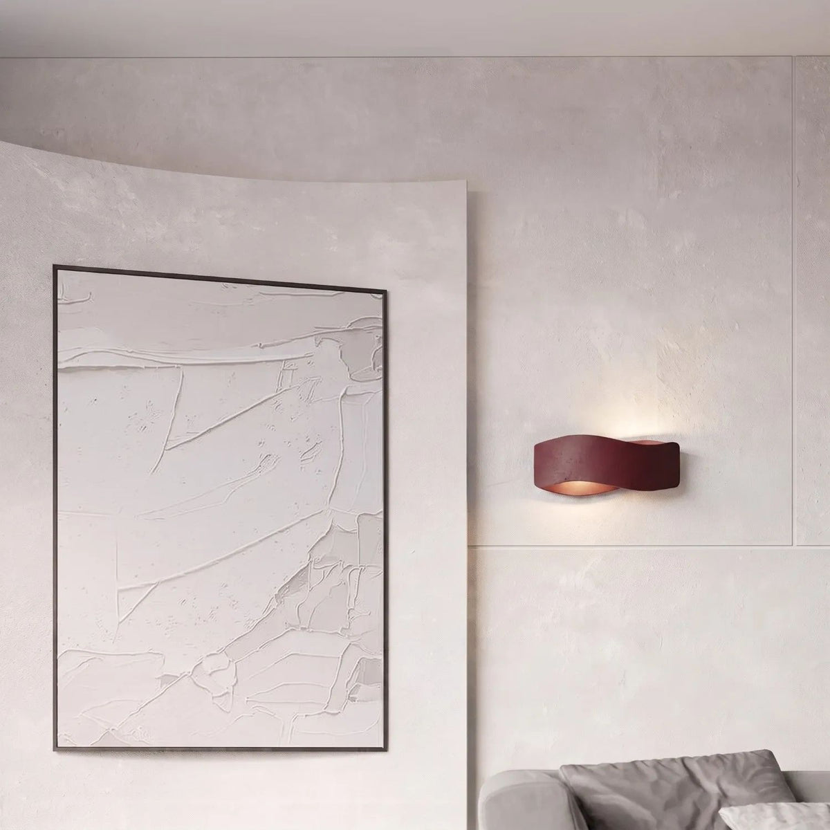
Design Wandlampe „Tila“ 30 - Burgundrot