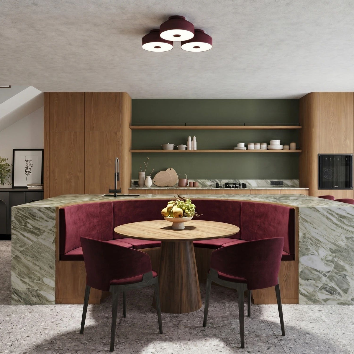 
Design Deckenlampe „Omiq“ - Burgundrot