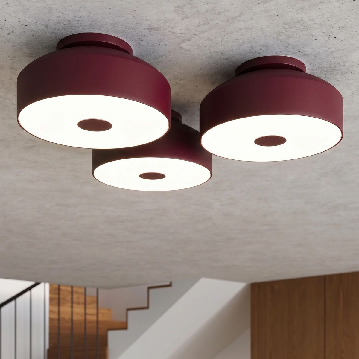 
Design Deckenlampe „Omiq“ - Burgundrot