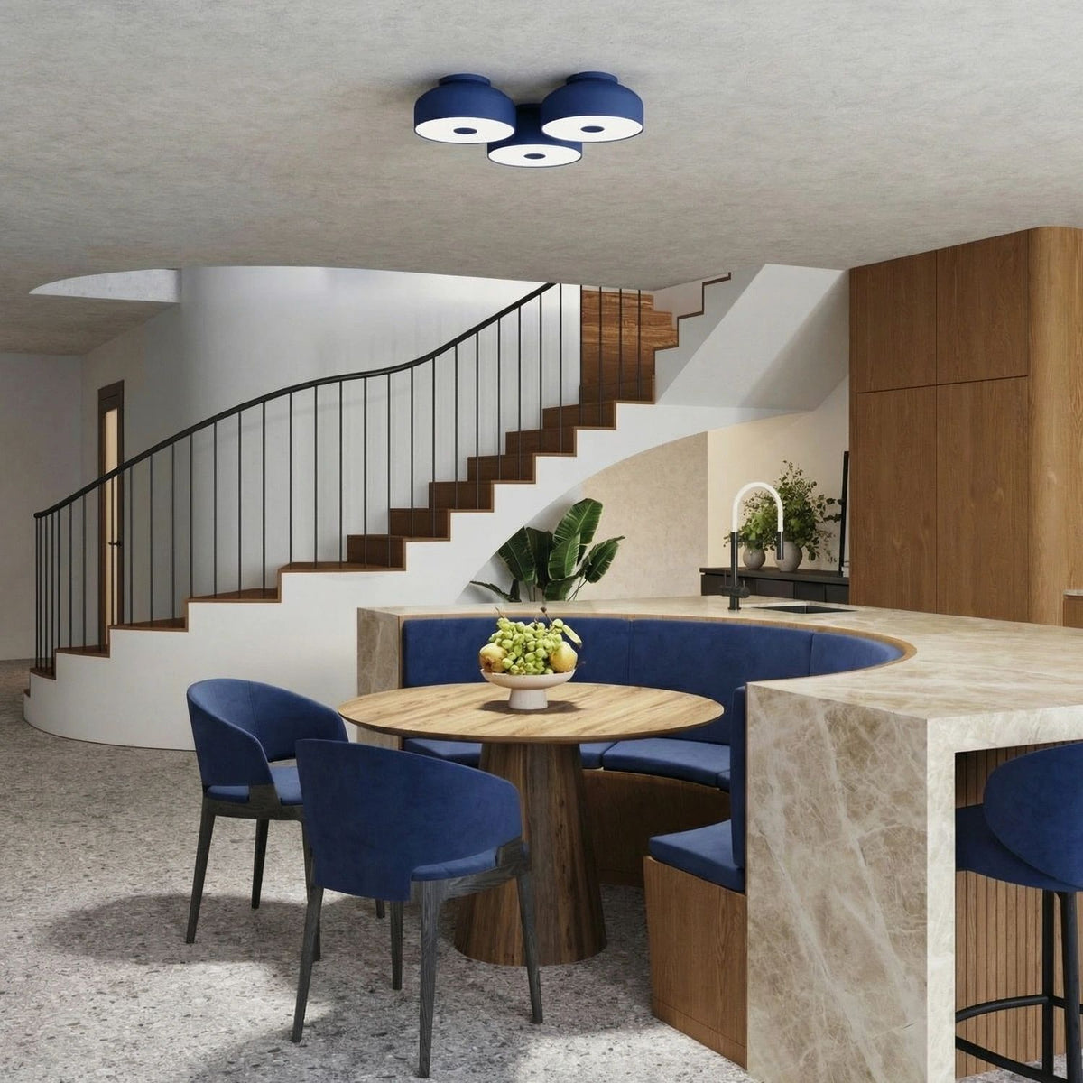 
Design Deckenlampe „Omiq“ - Ultramarin