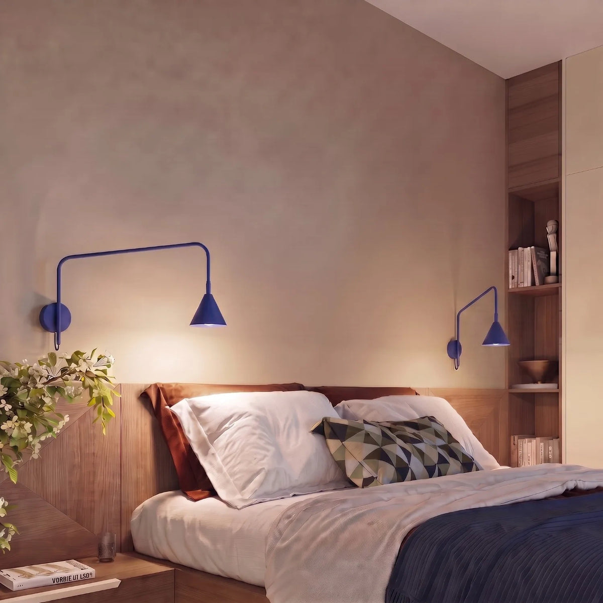 
Design Wandlampe „Nox“ - Ultramarin