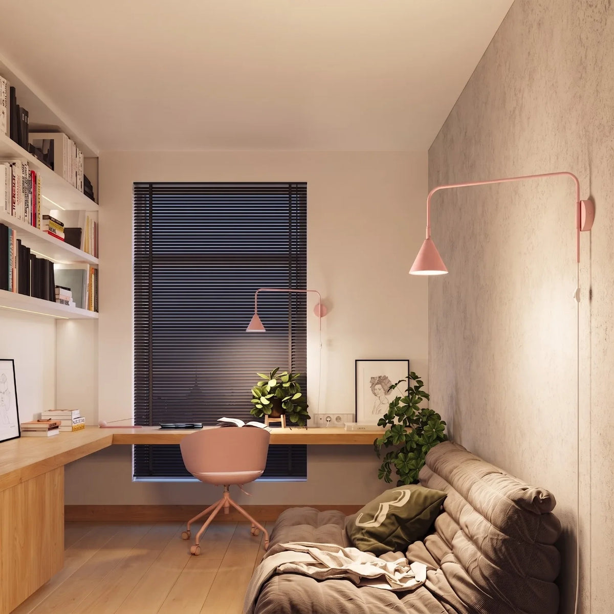 
Lampada da parete di design «Nox» - Rosa