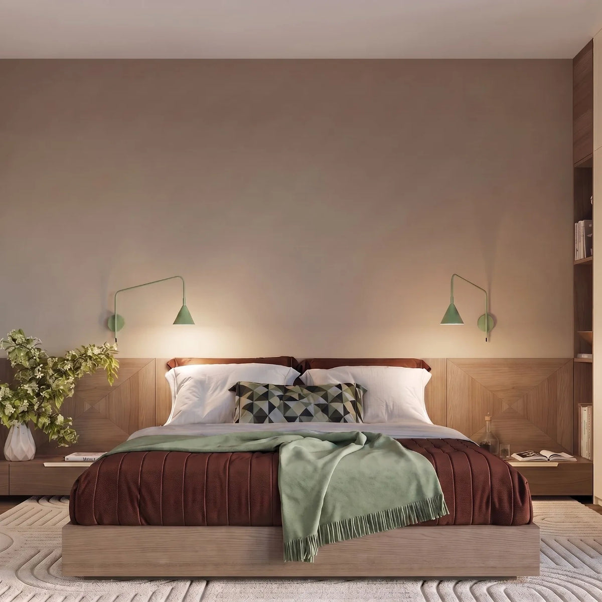 
Lampada da parete di design «Nox» - Verde salvia