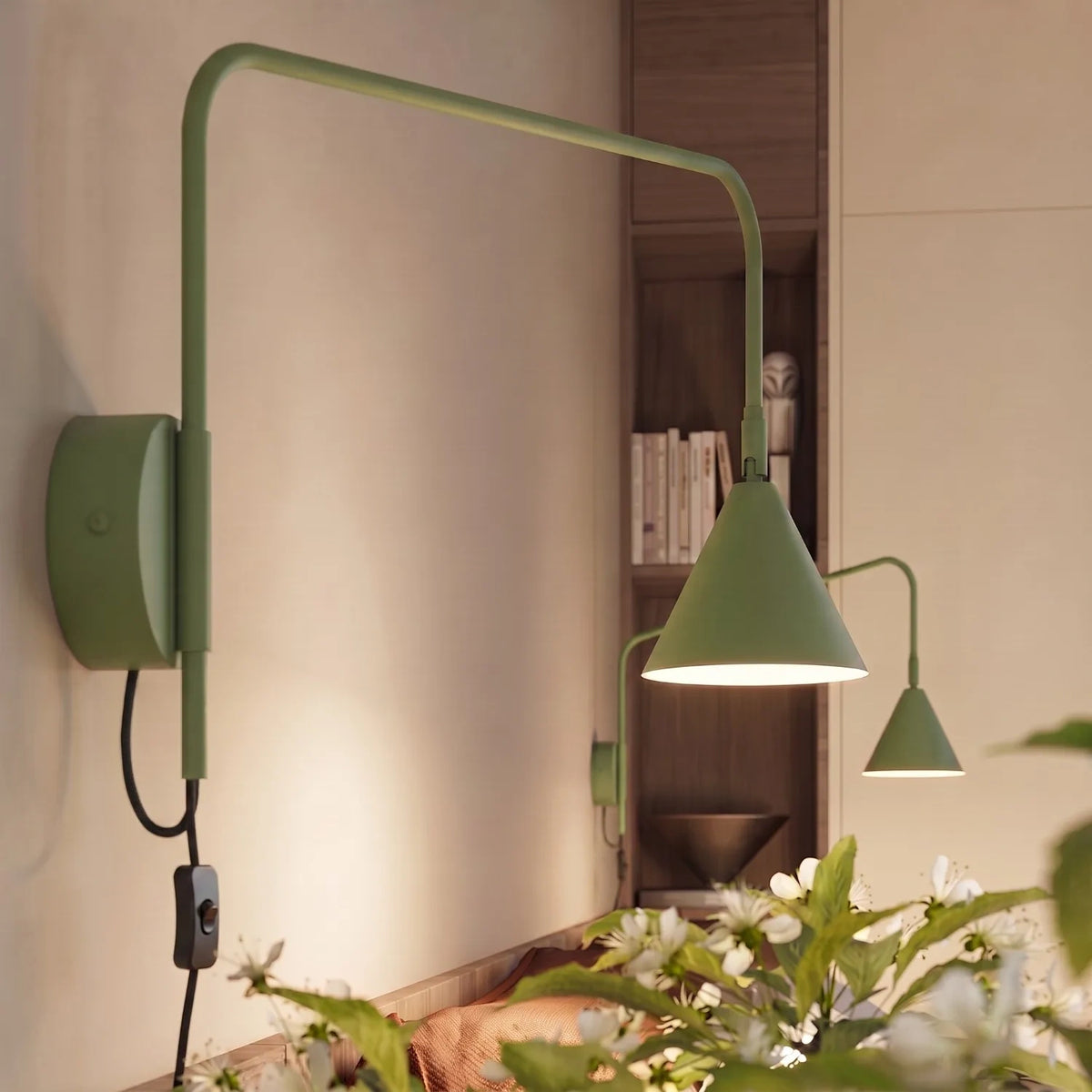 
Lampada da parete di design «Nox» - Verde salvia